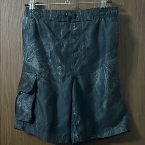 Kids Black and Gray Swim Trunks